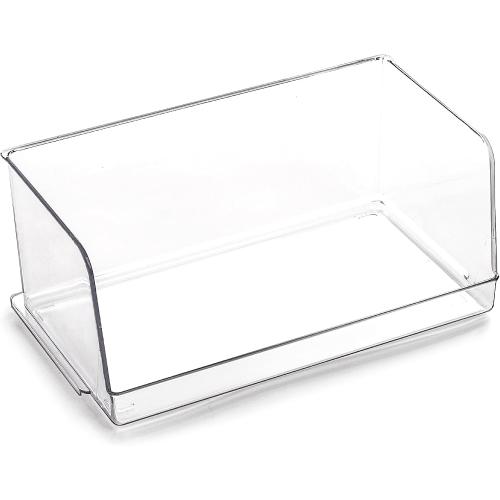 2 Pack BINO | Stackable Plastic Storage Bins, Large | THE MYRIAD COLLECTION | Multipurpose Bins | Pantry Organizers And Storage | Home Organization Containers | Clear Plastic Fridge Bin | Freezer Organizer
