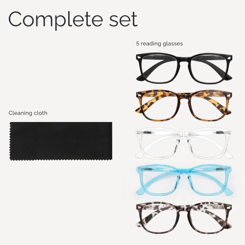 CCVOO 4.5 Reading Glasses for Women, Eye glasses, Blue Light Readers for Women, Cheaters