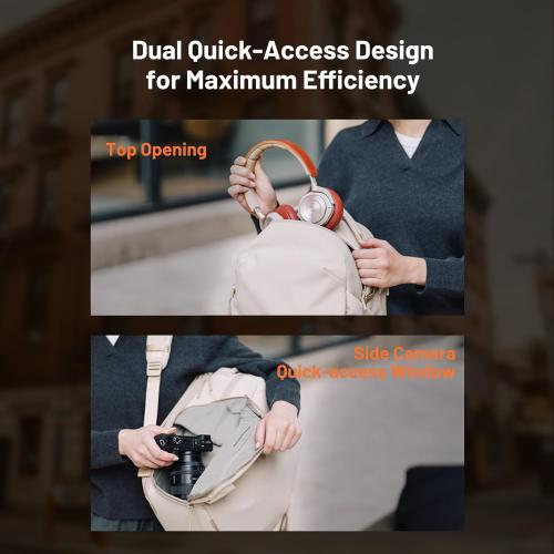 PGYTECH OneGo Lite 16L Camera Backpack Water-Resistant DSLR/Mirrorless Bag for Sony/Canon/Fujifilm, Drone Backpack, Tripod Mount Travel & Weekend Photography Pack for 14 Laptop (Matte Black)