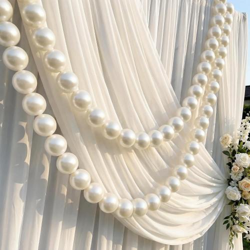 Canlierr 2 Pcs 6.5ft Wedding Giant Pearl Garland Decorations 60mm