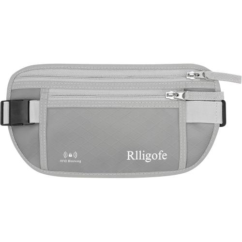 Money Belt for Travel Women and Men Hidden - Slim RFID Blocking Travel Wallet with Secure Anti-Theft Pouch, Passport Holder for Passport, Credit Cards, Cash Under Clothes