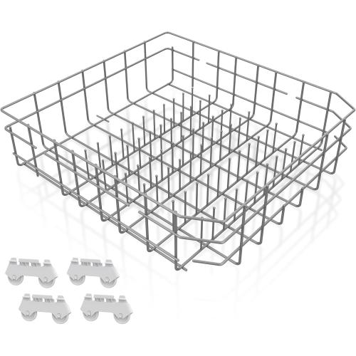 2026 UPGRADED W10728159 Dishwasher Lower Rack Replacement W10525646,Compatible with Kitchenaid Kenmore Whirlpool Maytag Dishwasher Bottom Rack Parts KDFE104DSS4/KDTE104ESS4,Comes 4pcs WP3376961 Roller