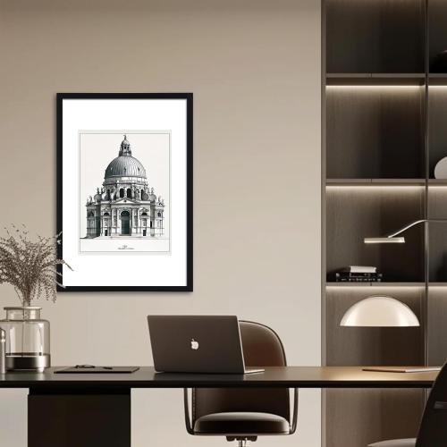 Black HEART ART 24x36 Poster Frame with Mat, Black Picture Frame, Display Pictures 18x24 with Mat or 24 x 36 Without Mat, Poster Frames 24 x 36 inches for Wall Mounting