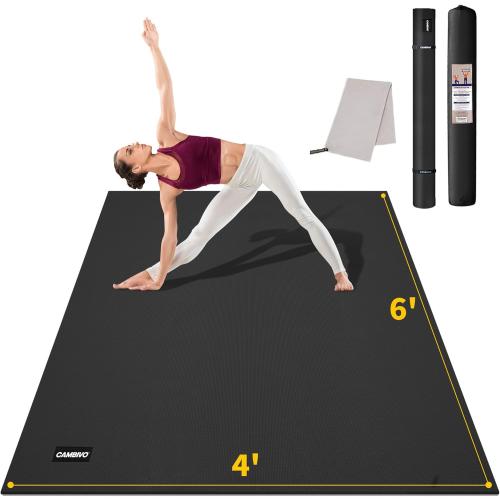 CAMBIVO Yoga Mat for Women and Men, Extra Long and Wide Exercise Mat(72x48/84x30), Large Non Slip Workout Mat for Yoga, Pilates, Fitness, Barefoot Workouts, Home Gym Studio
