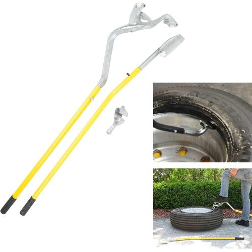 BLACKHORSE-RACING 22.5 to 24.5 Tire Changer Mount Demount Removal Tool Tubeless Truck Extra Bead Keeper Yellow
