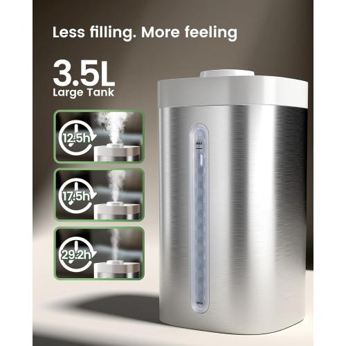 Stainless Steel Humidifier, Easy to Clean Humidifier, Dishwasher Safe Humidifiers, Cool Mist Humidifiers for Bedroom