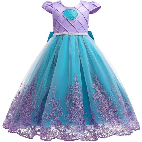 7-8 Years CinheyU Girls Halloween Costume Mermaid Princess Fancy Cosplay Dress Christmas Birthday Party Pageant Tulle Ball Gown