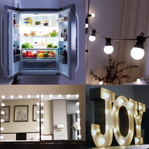 Globe Led Low Watt Light Bulbs 1.5W Equivalent 15 watt Soft White 6000k Frosted, Tiny G40 Bulbs for Bed-Side Table, Vanity Mirror, Porch, Home Decor, E26 Base Low Lumens Light Bulbs, Pack of 6