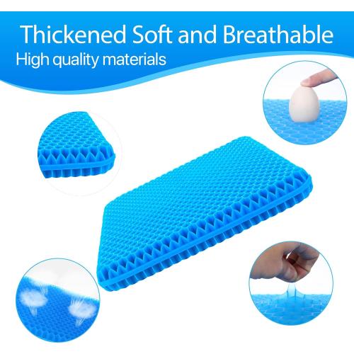 Gel Seat Cushion for Long Sitting, (Thick & Large) Cushion for Wheelchair