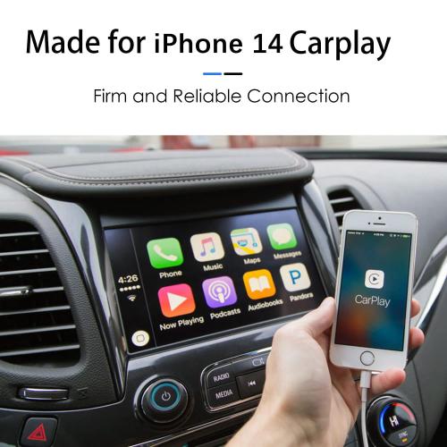 6ft USB A to Lightning Cable for iPhone 14, Carplay Cable Compatible for iPhone 14 pro max,13 Plus,SE 2nd/12/11/Xs/XR, Fast Charging Power Cord for AirPods 4, AirPods Pro (2nd/3rd gen) Charger cable