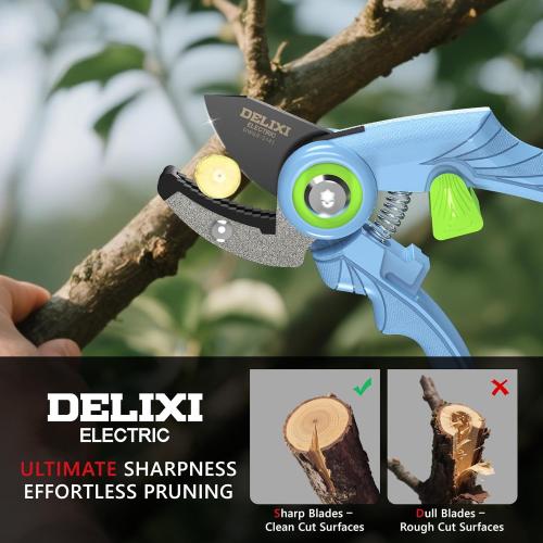 Small Garden Scissors for Gardening, Lightweight Hand Pruning Shears for Women, Sharp Stainless Steel Blade Mini Garden Clippers for Plants, Flowers [Ergonomic Soft Grip][Safety Lock]