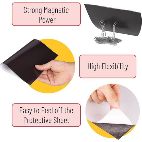 Mr. Pen- Adhesive Magnetic Sheets, 4 x 6, 40 Pack, Magnetic Sheets with Adhesive Backing, Magnetic Sheets, Flexible Magnetic Sheet, Picture Magnets, Cuttable Magnetic Sheets