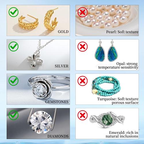 Ewelry Steam Cleaner, 2L/0.52 Gal Professional High-Pressure 135°C/275°F, 8-Min Fast Heat Up,– for Silver, Gold, Gem & Diamond Jewelry Cleaning