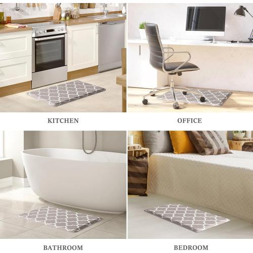 WISELIFE Kitchen Runner Rugs Anti-Fatigue mats,,Non Slip Waterproof Ergonomic Comfort Mat for Kitchen, Floor Home, Office, Sink, Laundry,Khaki