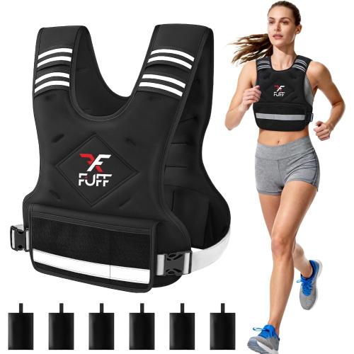 FUFF Weighted Vest Woman, 4-10/11-20/20-32 Lb Adjustable Weight Vest for Women Men, Female Strength Training Body Vest for Walking Exercise Running Workout