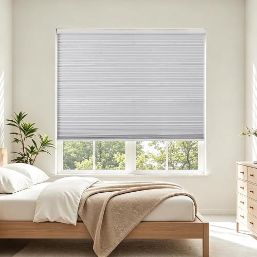 Joydeco Cellular Shades Cordless, 35 Inch Wide Blackout Cellular Blinds for Windows, Waterproof Honeycomb Blinds White Window Coverings for Bedroom, Living Room, Office, Kitchen (35 W x 64 H)