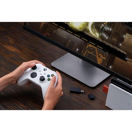 8BitDo Wireless USB Adapter 2 for Switch/Switch 2, Windows PC, Mac & Raspberry Pi, Compatible with Xbox Series X & S Controller, Xbox One Bluetooth Controller, Switch Pro and PS5 Controller (Black)