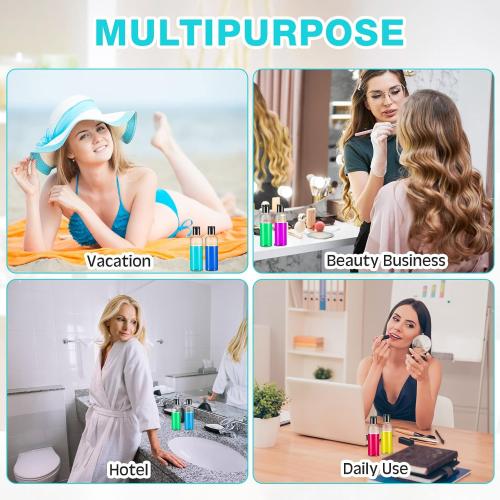 Roshtia 100 Pack 3.4 oz Travel Bottles for Toiletries, Clear Refillable Plastic Bottles with Disc Top Flip Cap, Leak Proof Empty Containers for Lotion, Shampoo, Essential Oil, Bulk Travel Size(Black)