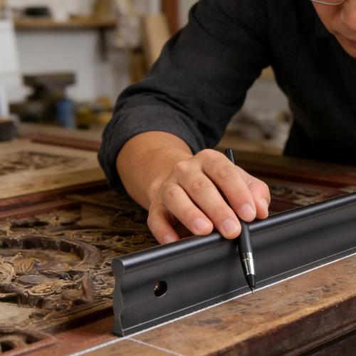 24 Anodized Aluminum Straight Edge for Checking Surface Warp, Layout Tool for Marking and Scribing Lines