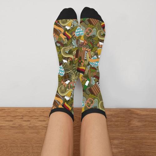 Graffiti Wall, Hip Hop Art Novelty Crew Socks Casual Funny Crazy Dress Socks