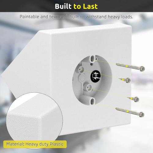 Fan Mounting Box, Ceiling Fan Mounting Bracket, Ceiling Fan Mounting Box, Ceiling Fan Mounting Kit, Fan Mounting Bracket, Fits Cathedral Ceiling Angles of 80° or Up, White,1-Pack