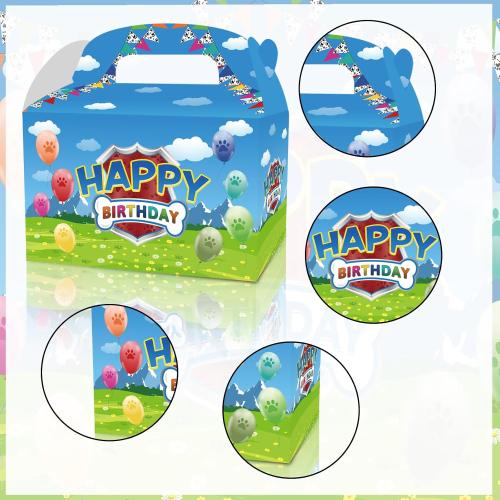 HKAHDID 12Pcs Cartoon Puppy Birthday Decorations, Cartoon Dog Party Favors Gift Boxes for Boys and Girls Party Theme Supplies