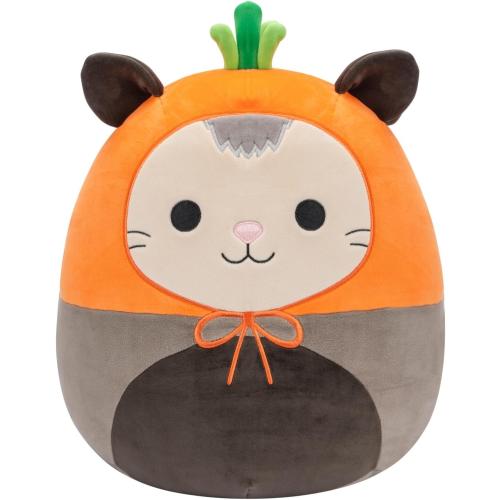 Squishmallows Original 12-Inch Luanne Grey Opossum with Carrot Hat - Official Jazwares Plush