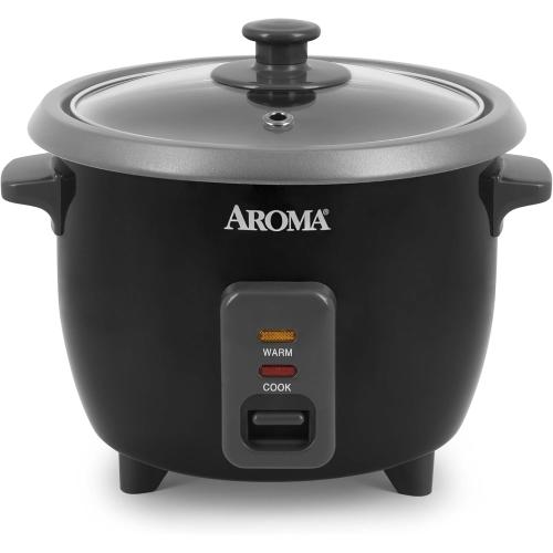 Aroma Housewares 1.5Qt. Rice & Grain Cooker (ARC-363NGB),Black,6-Cup Cooked / 3-Cup Uncooked