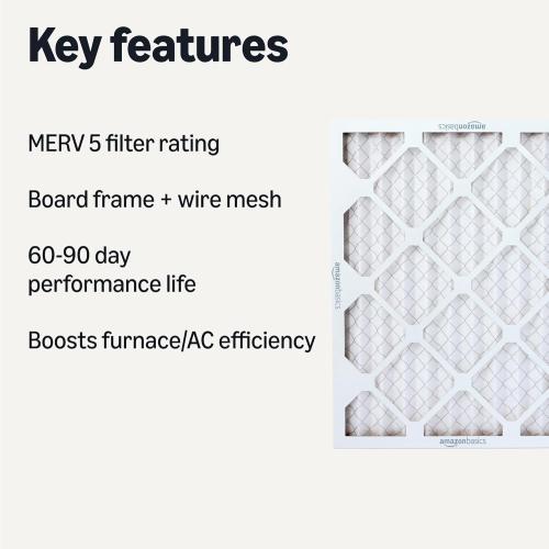 Amazon Basics MERV 5 AC Furnace Air Filter,