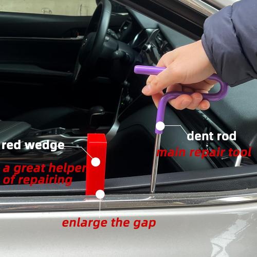 Paintless Dent Repair Rods, Dent Rods Removal Kit, Stainless Steel Dent Rods, Professional Hail Dent Removal Tool for Minor Dents, Door Dings and Hail Damag