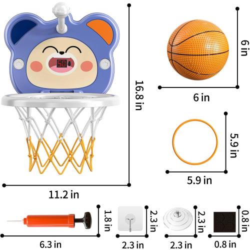 TEMI Indoor Mini Basketball Hoop for Toddlers Kids Boys Age 2 3 4 5 6, Toddlers Basketball Hoop with 4 Balls & Electronic Scoreboard, Toddler Boys Toys, Christmas Toys Gifts for 3 4 5 6 Year Old Boys