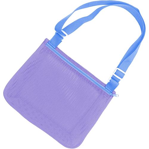 UTTPLL Colorful Mesh Beach Bag Adjustable Kids Quick Dry Net Tote for Seashell Collecting Sand Toy Swimming Accessories