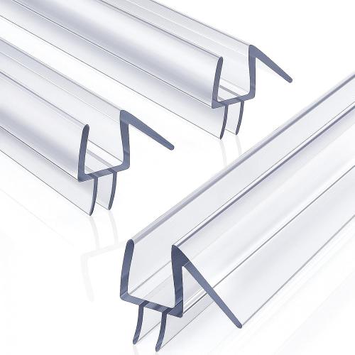 Yecaye 3 Pack 3/8 x 39 Shower Door Bottom Seal,Shower Door Sweep,Frameless Glass Seal Strip,Stop Leaks and Create a Water Barrier, Water Guard 10MM