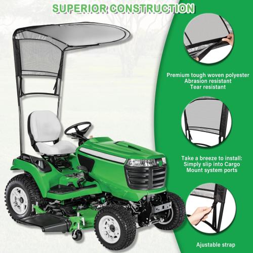 Riding Lawn Mower Sun Canopy Compatible with John Deere 100/D100/E100/L100/LA100/S100/S200 Series, Replacement for LP68122 LP51702 Lawn Tractor Sunshade