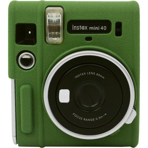 Easy Hood Protective Case for Fujifilm Instax Mini 40 Instant Camera, Soft Silicone Camera Case Cover Bag Lightweight Full Protector for Fujifilm Mini 40 – Green