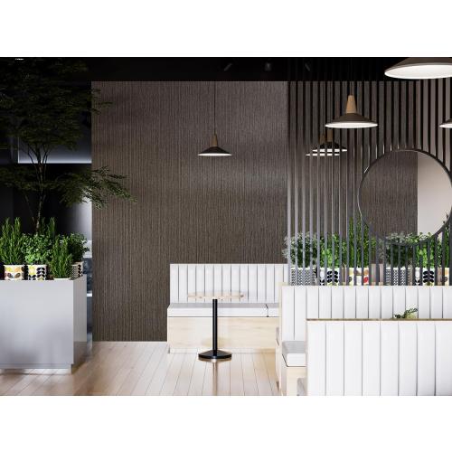 Metallic Dark Grey Brown Silver Grasscloth Textured Wallpaper 20.8x 393.0