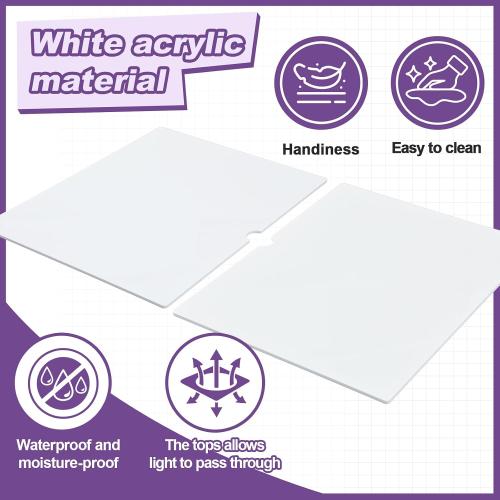 Novabright 2 Pack Acrylic Sensory Table Cover Compatible with IKEA Flisat