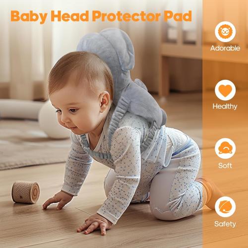 Baby Fall Back Head Protector - Baby Head Protector Backpack for Crawling Walking Gifts - Adjustable Toddlers Head Safety Pad Cushion