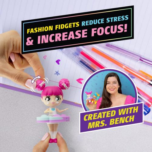 2 Pack Fashion Fidgets Sensory Toy Dolls – Push Pop Fidget Toy Pack of 2 – Anxiety and Stress Relief for Kids