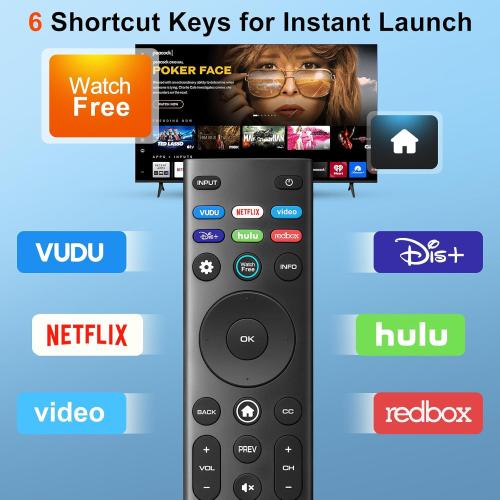 for VIZIO-Smart-TV-Remote-Replacement,Universal control XRT140 for VIZIO All LED LCD HD 4K UHD HDR Smart TVs