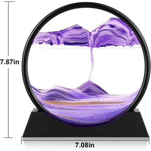 Moving Sand Art Picture, 3D Deep Sea Sandscape Decor for Desk & Home
