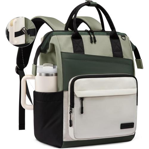 LOVEVOOK Laptop Backpack for Women, 15.6 Inch Travel Backpack for Work College Business, Water Resistant Teacher Nurse Bag with Large Capacity, School Bookbag Bags Cute Daypack for Woman Girls