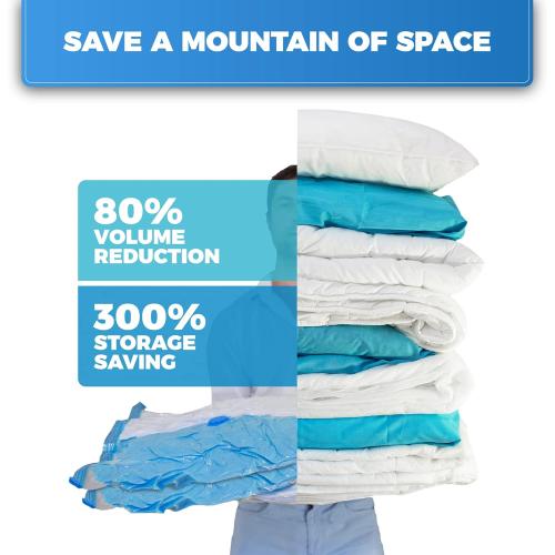 3-Pack XXL,Vacuum Storage Bags,Space Saver Bags for Clothes Storage – XL Comforters,Mattress Topper,3x XXL Bags (47x35in),Bonus 1x Large Bag (32x21in)