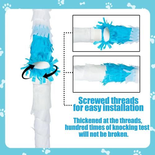 PCFING 20 Inch Dog Paw Number 3 Piñata with 30 Inch Piñata Stick Blindfold Confetti for Boy Girl Adults Birthday Party Decorations, Anniversary Celebration, Fiesta