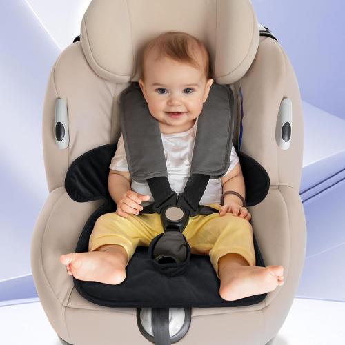 INFANZIA Car Seat Protector for Potty Training Toddler,Black & Gray,2-Pack