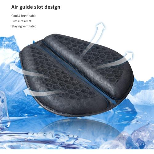Motorcycle Seat Cushion, Motorcycle Gel Seat Pad with 3D Honeycomb Shock-Absorbing Breathable Seat Cover