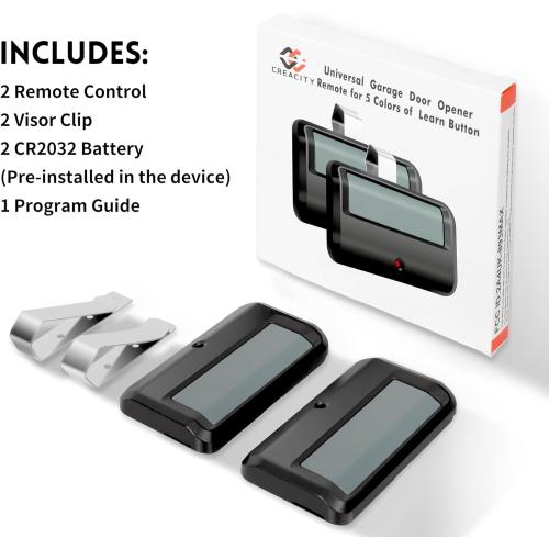 2 for Chamberlain LiftMaster Craftsman Garage Door Opener Remote 891LM 971LM