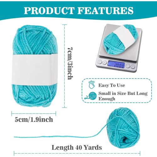 MAQIHAN 15x20g Acrylic Yarn for Crocheting - Soft Knitting Yarn for Crafts Multicolor Skeins for Crocheting DIY Bulk for Handicraft Knitting Scarves Ideal Gift for Beginners Adults