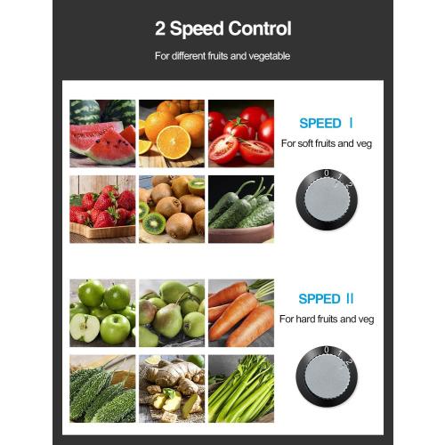 Color  black Qcen Juicer Machine, 800W Centrifugal Juicer Extractor with Wide Mouth 3” Feed Chute for Fruit Vegetable, Easy to Clean, Stainless Steel, BPA-free (Black)