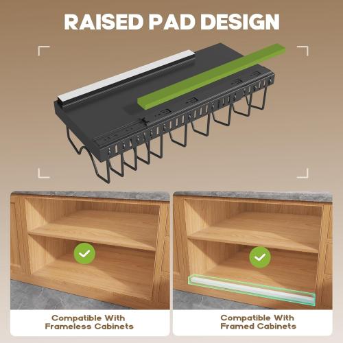 Pull Out Pots and Pans Organizer Under Cabinet, Expandable Sliding Lid Holder and Pan Rack for Kitchen, Slide Out inside Cabinet for Pot Lid, Bakeware, Dishes, 10 Adjustable Dividers, 1 Pack Black
